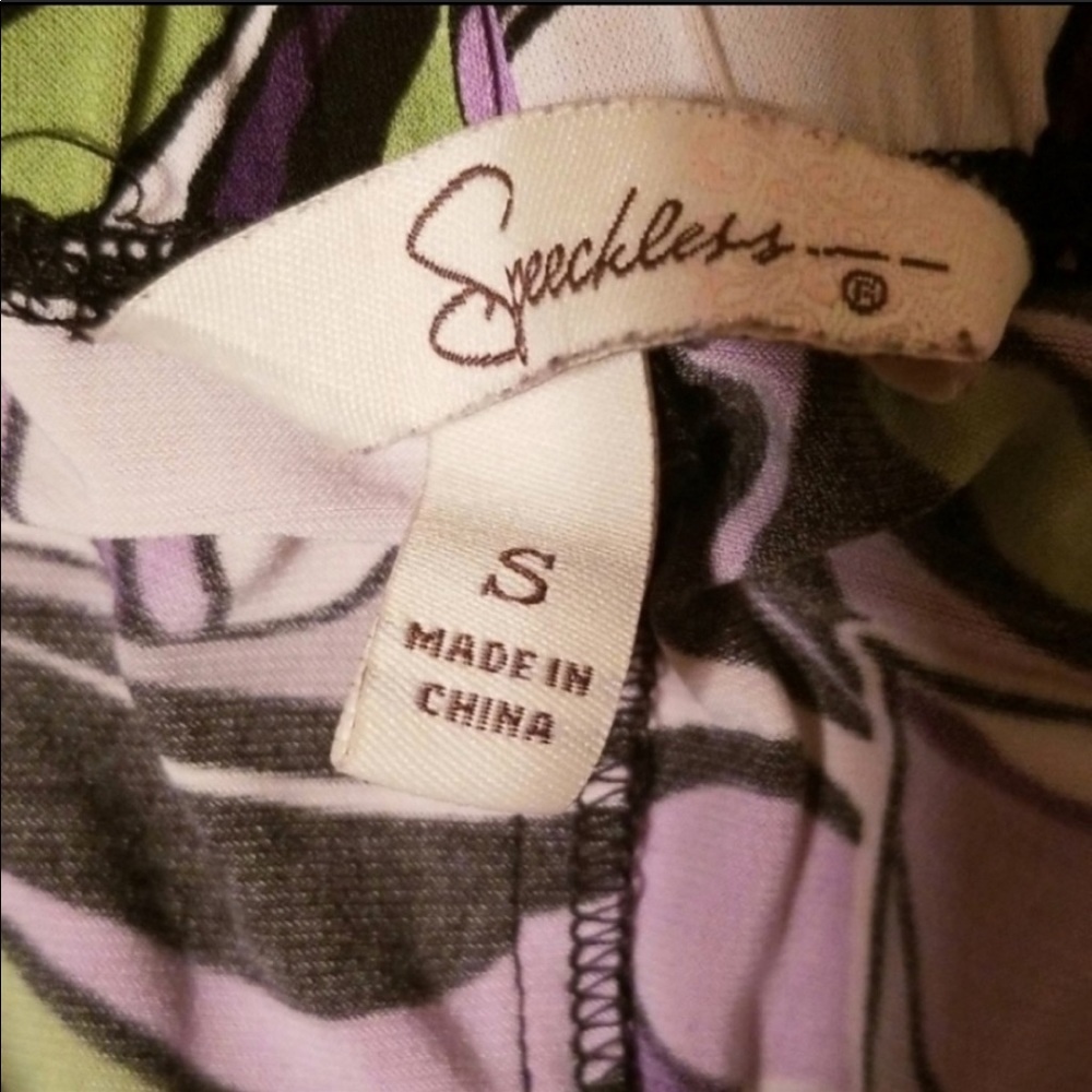 Speechless Fun Pattern Purple Dress, Small - Picture 4 of 4